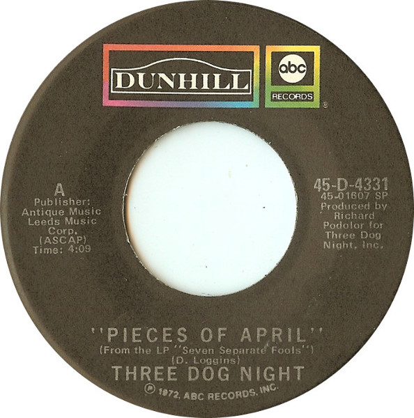 Three Dog Night Signed Pieces of April Sheet Music (1972). , Lot  #89583